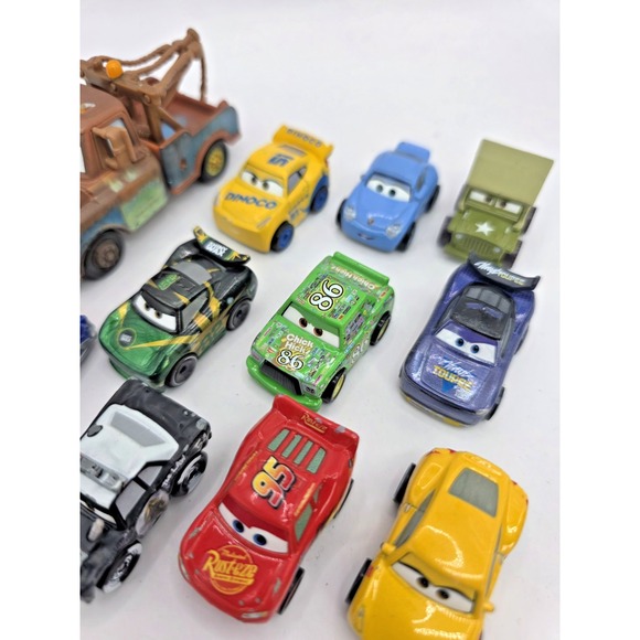 Lot Of 10 Die Cast Cars The Movie Mini Cars 1.5" Racers 2016-2017 Tow Matter 3.5 - Picture 5 of 9